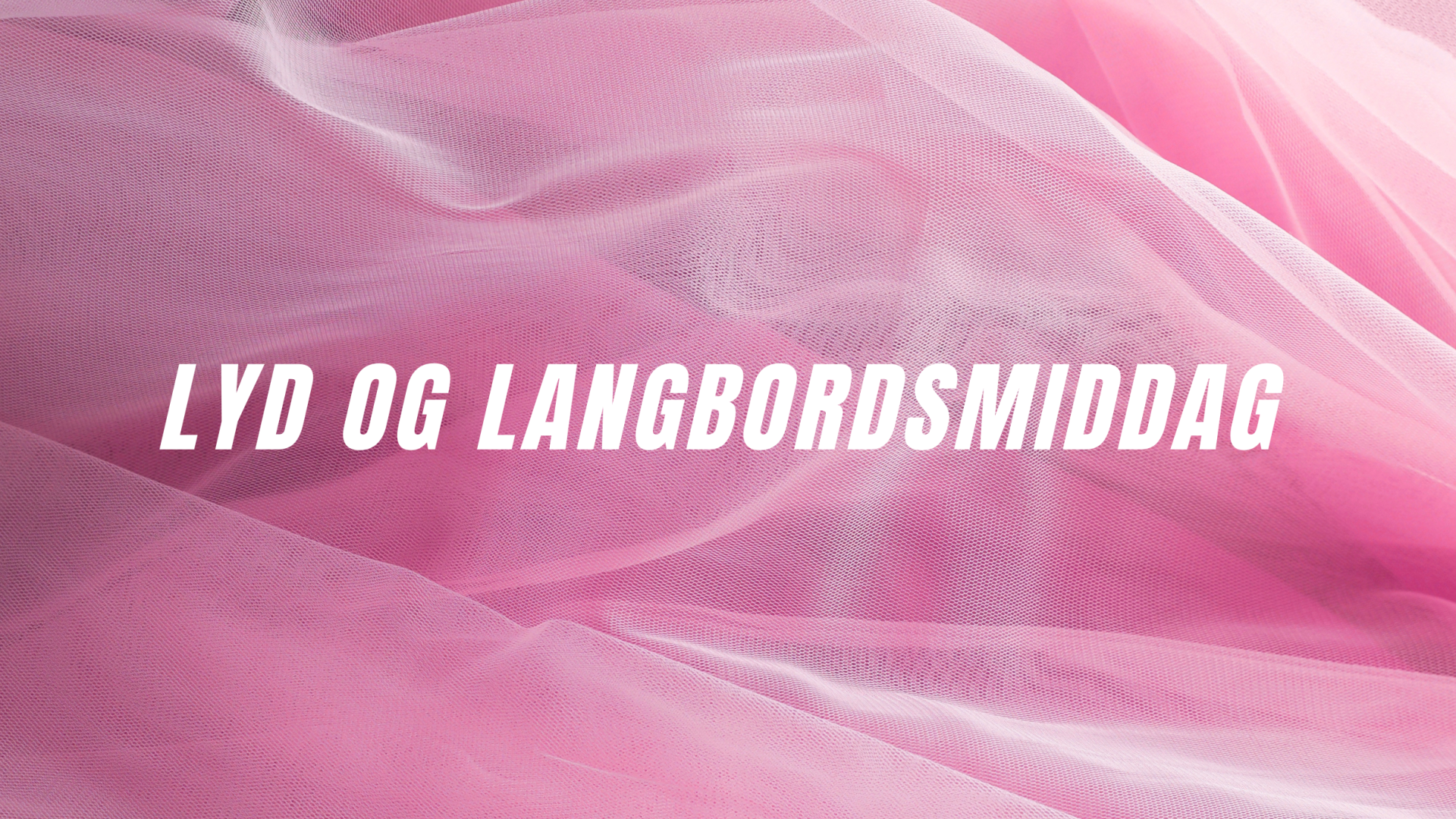 Lyd & Langbordsmiddag